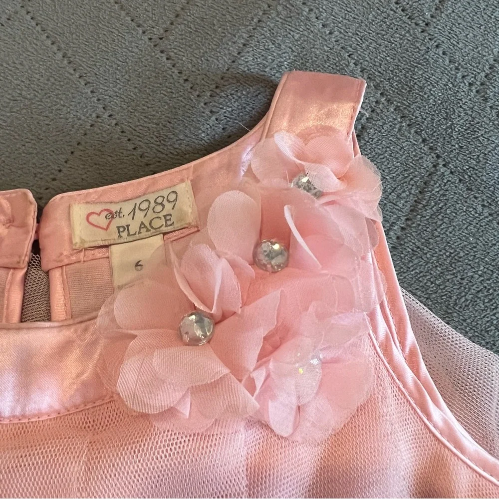 The Children’s Place Pink fancy Tulle Ruffle Dress